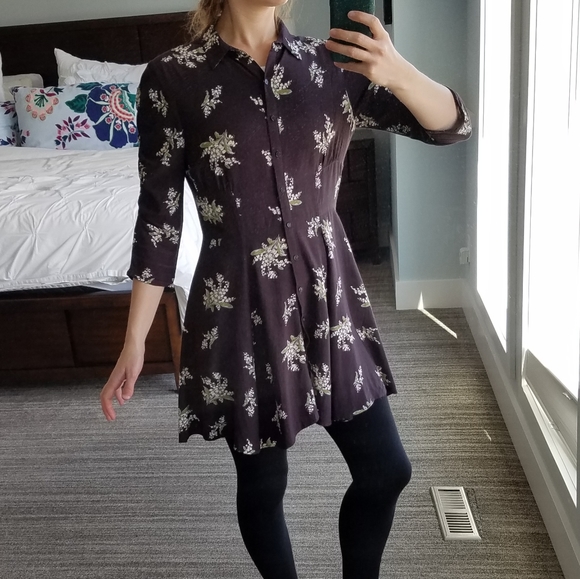 Free People Tops - Floral Shirt Dress